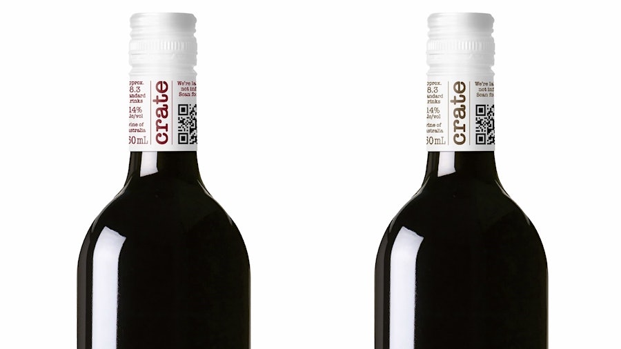Fourth Wave Wine's Crate bottles hold all their information, including the brand name, on their aluminum capsules.