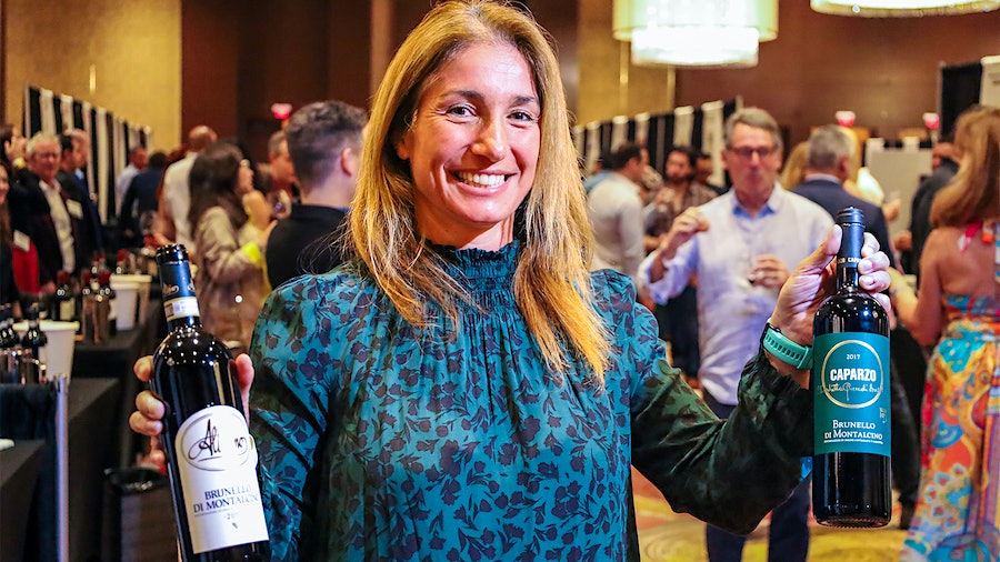 Alessandra Angelini was presenting wines from her family's two Montalcino wineries—Altesino and Caparzo.