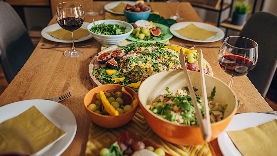 The Mediterranean diet can include fruits, vegetables, nuts, fish, olive oil and red wine.What Makes the Mediterranean Diet Healthy? New Research Spotlights Polyphenols