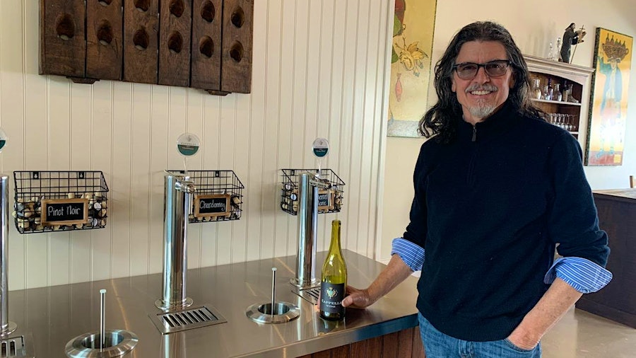 Winemaker Marco Cappelli offers a $2 refund on bottles returned to be refilled at his Placerville, Calif., tasting room.